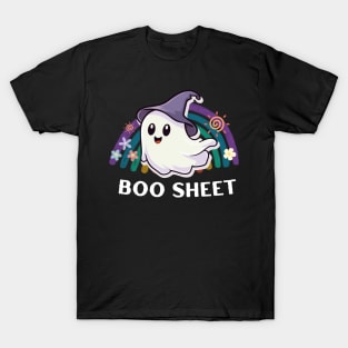 Ghost boo cute - Rainbow T-Shirt